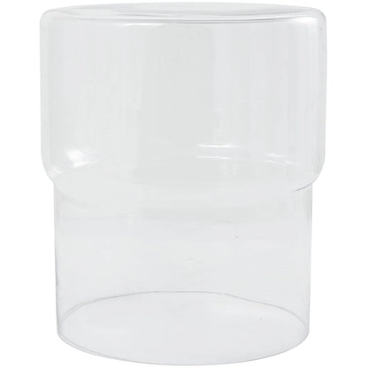 Glass Modern Accent Table - Clear or Red - Roche River Decor