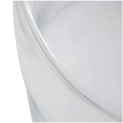 Glass Modern Accent Table - Clear or Red - Roche River Decor