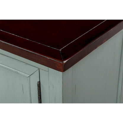 Retro Style Buffet Sideboard Wood Console Table with Bottom Shelf, Easy Assemble, for Living Room, Kitchen, Entryway