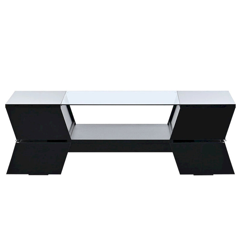 Merax Geometric Style Cocktail Table with Great Storage Capacity