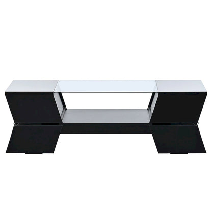 Merax Geometric Style Cocktail Table with Great Storage Capacity