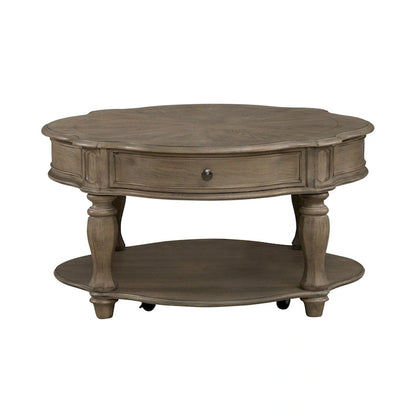 Magnolia Manor Weathered Bisque Round Cocktail Table