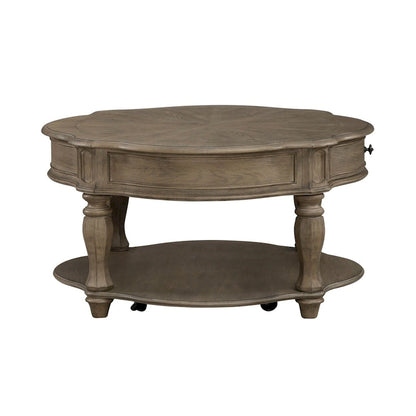 Magnolia Manor Weathered Bisque Round Cocktail Table
