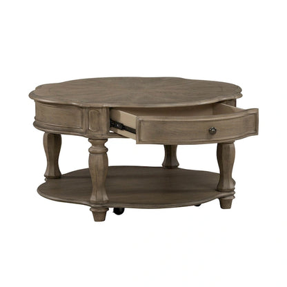 Magnolia Manor Weathered Bisque Round Cocktail Table