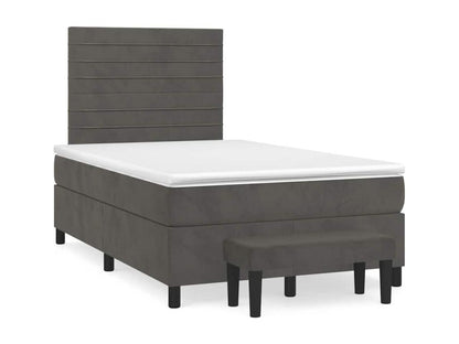 Homzora bed base and dark grey 120x190cm velvet mattress