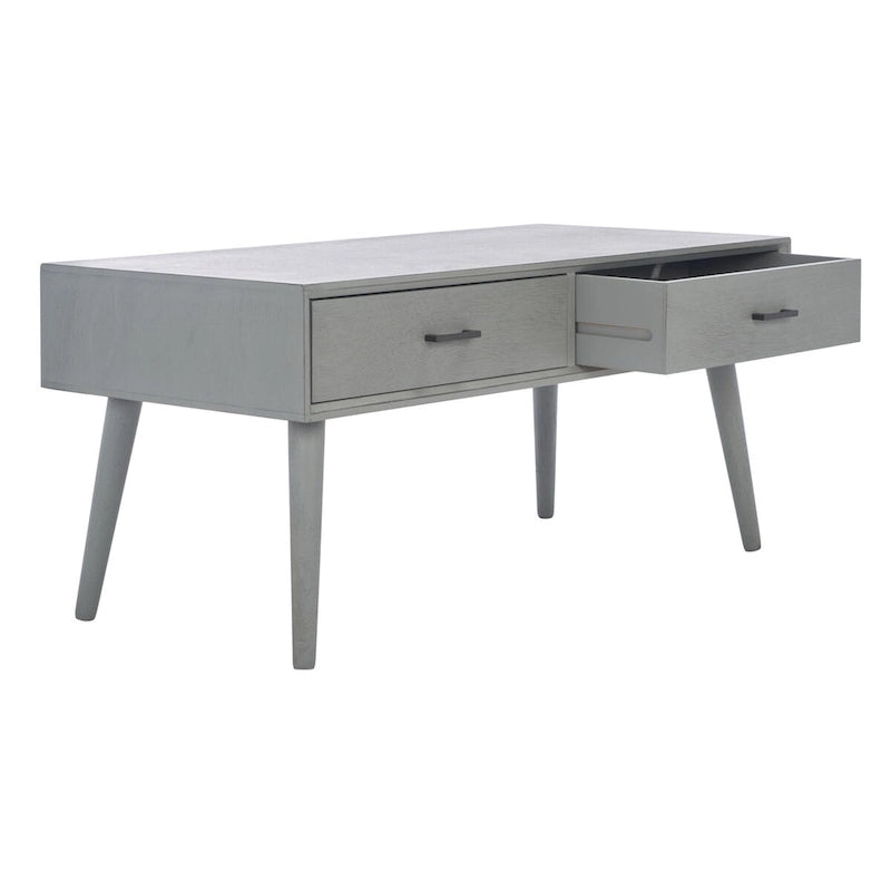 SAFAVIEH Sister Mid-Century 2-Drawer Coffee Table - 37.8 W x 19 L x 17.8 H - 38Wx19Dx18H
