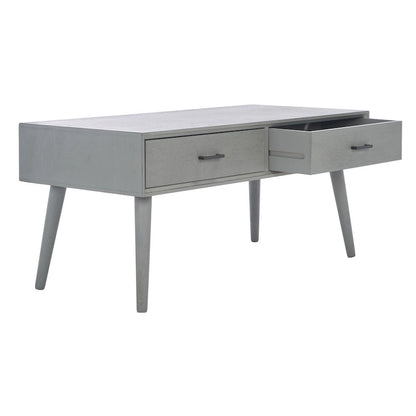 SAFAVIEH Sister Mid-Century 2-Drawer Coffee Table - 37.8 W x 19 L x 17.8 H - 38Wx19Dx18H
