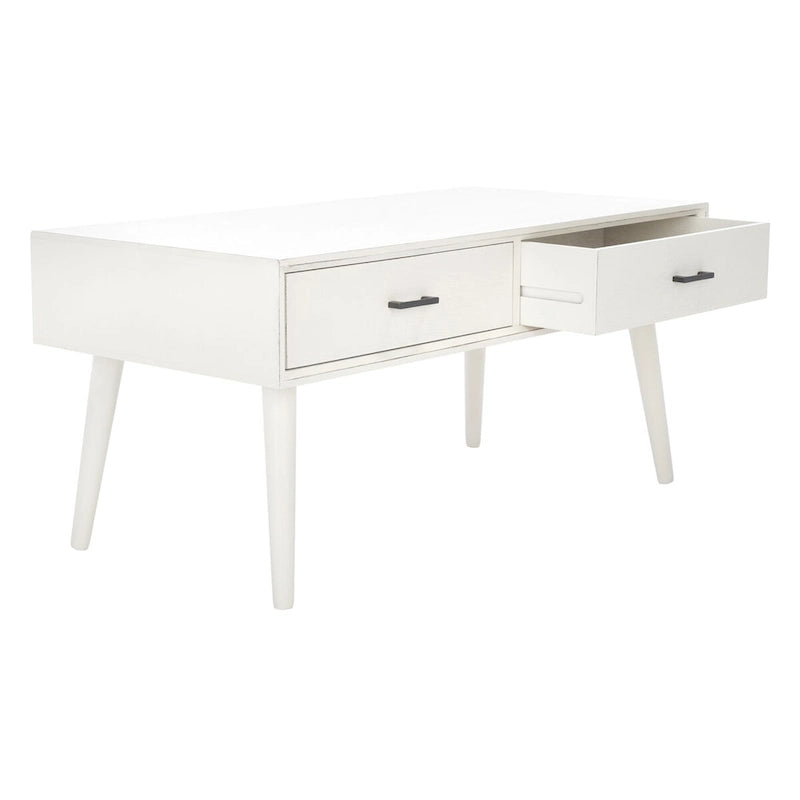 SAFAVIEH Sister Mid-Century 2-Drawer Coffee Table - 37.8 W x 19 L x 17.8 H - 38Wx19Dx18H