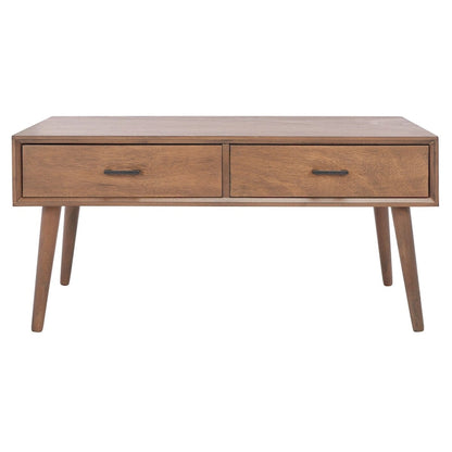 SAFAVIEH Sister Mid-Century 2-Drawer Coffee Table - 37.8 W x 19 L x 17.8 H - 38Wx19Dx18H