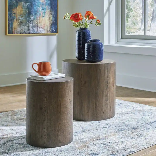 Signature Design by Ashley Cammund Brown Accent Table (Set of 2) - 20 W x 20 D x 20.13 H