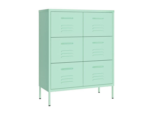 Mint green drawer unit 80x35x101.5 cm Steel