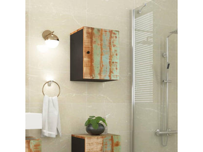 Wall-mounted bathroom cabinet 38x33x48 reclaimed wood