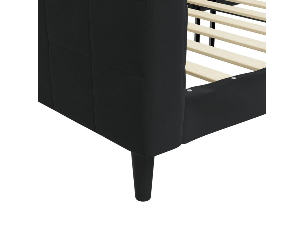 Black daybed 80x200 cm velvet