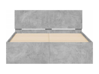 Bed frame with headboard, concrete grey, 135x190 cm