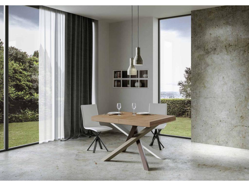 Extendable table 90x140/244 cm Volantis Natural Oak frame 4/C
