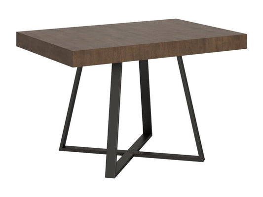 Abbraccio extendable table 90x120/224 cm, walnut with anthracite legs