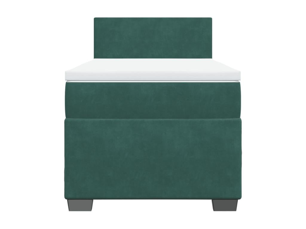 Doucezen bed base with dark green mattress 90x190 cm