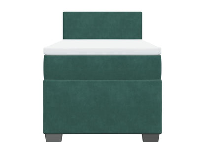 Doucezen bed base with dark green mattress 90x190 cm