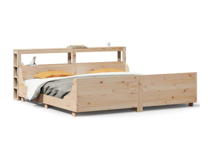 Bed frame without mattress 180x200 cm solid pine wood
