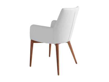 Homzora Ash Wood and White Fabric Chair - Set of 2 - Homzora 02 Cream