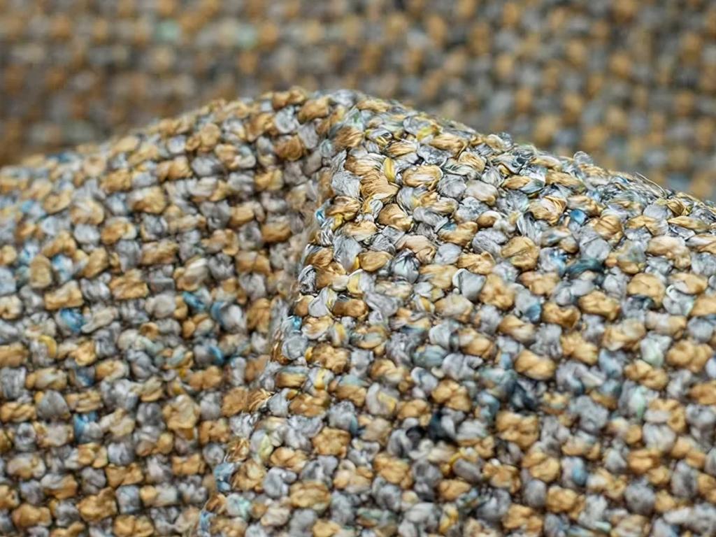 Modular 4-seater sofa, left-hand facing, in textured fabric - dark beige - Doucezen