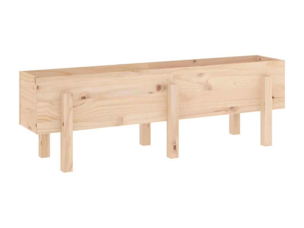 Raised garden bed 121x30x38 cm solid pine wood