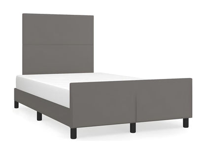 Bed frame without mattress gray 120x190 cm faux leather