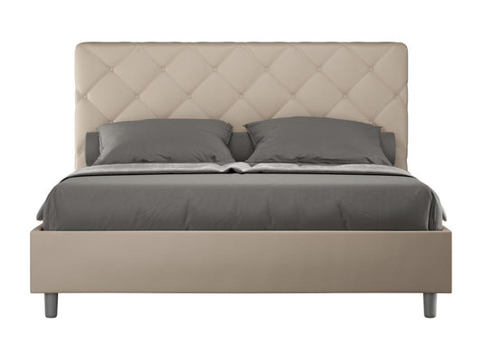 Homzora 160x200 Upholstered Storage Bed in Faux Leather