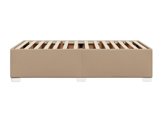 Cappuccino bed frame 90x190 cm Faux leather