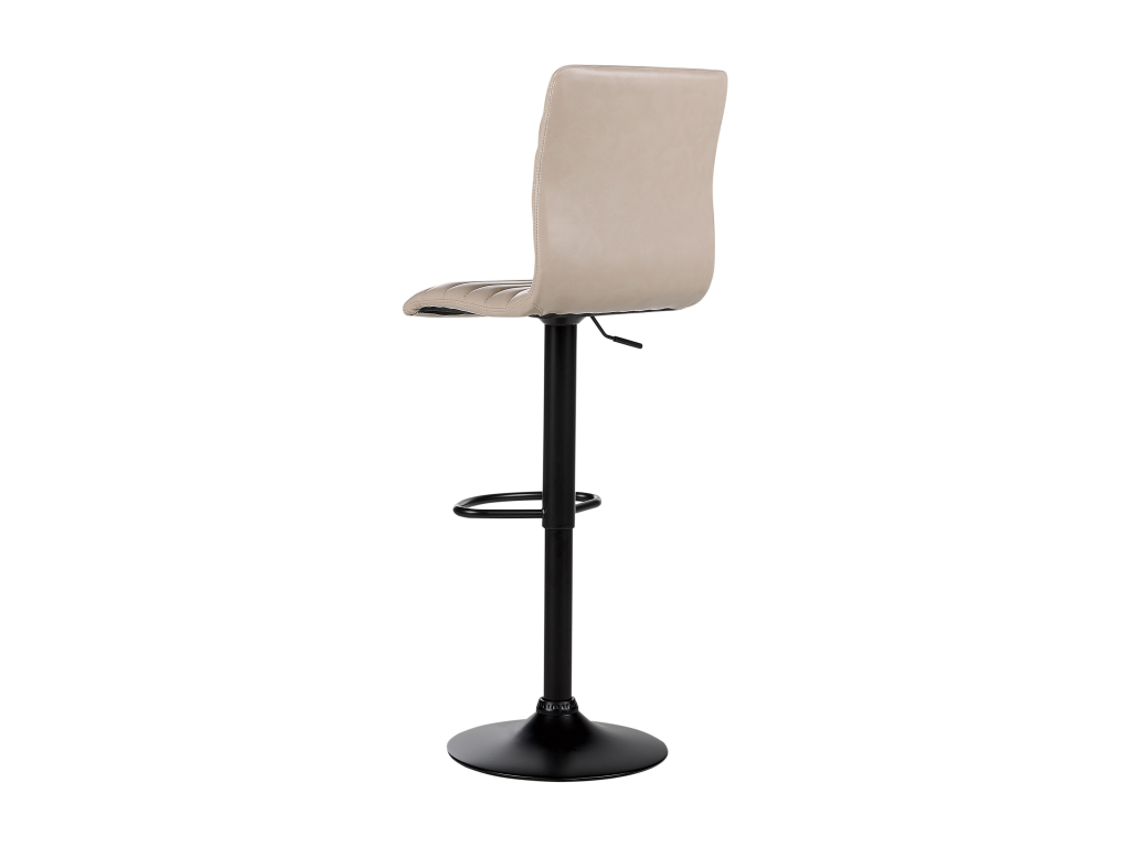 Set of 2 Homzora bar stools in light beige PU leather