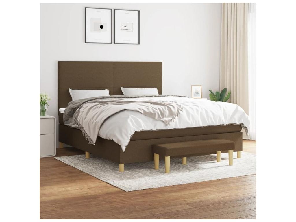 Doucezen bed base with dark brown mattress 160x200