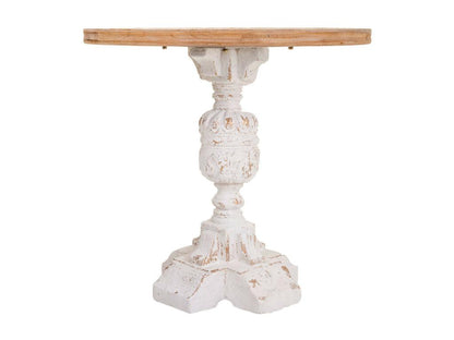 Carved wooden table 80x80x79