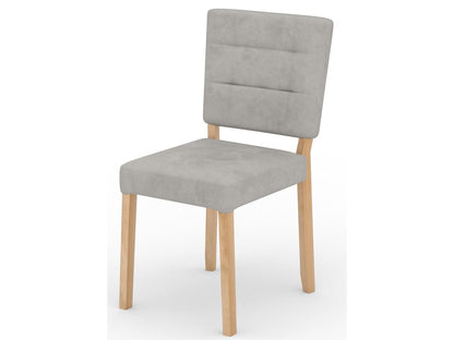 Modern chair in natural beech wood and choice of fabric Kloba-Tissu 27100