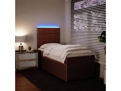 Homzora bed base and mattress, Pink 80x200 cm Velvet