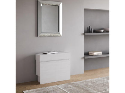 Lower bench and extendable interior bench 26x72/300 cm Evolve White Ash with internal extensions