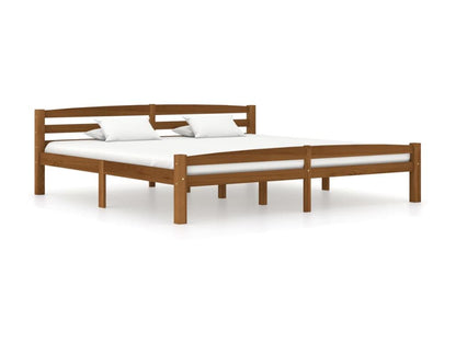 Honey brown bed, solid pine wood, 180x200