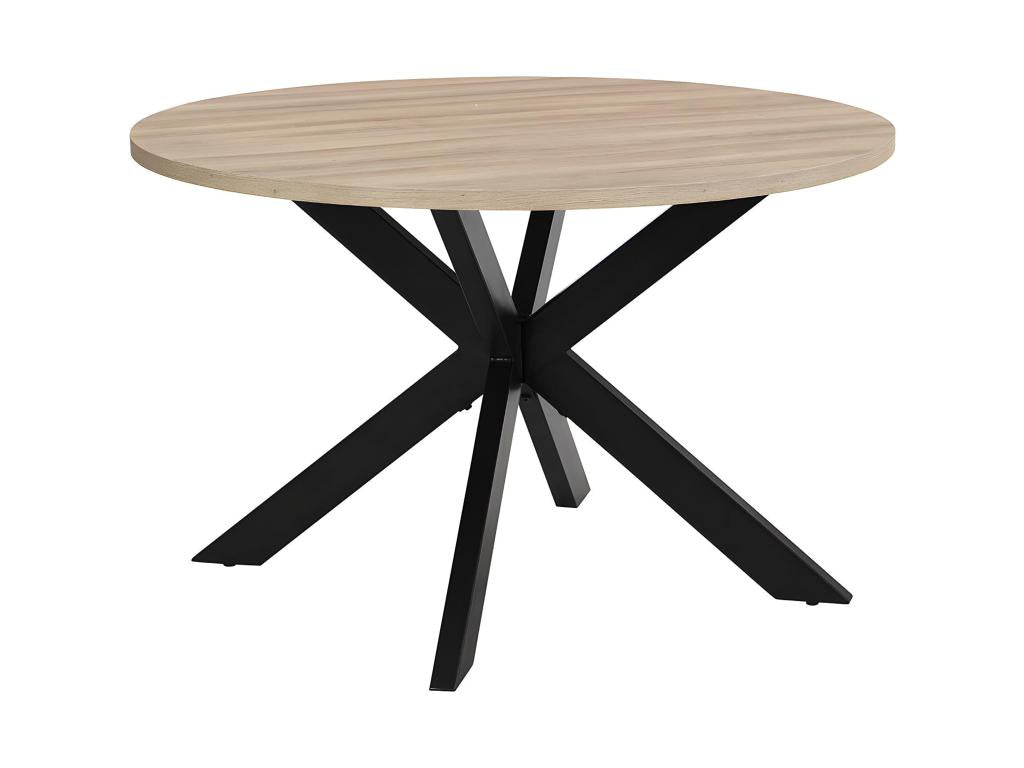 Homzora Dining Table - 4 people - MDF / Metal - Oak and Black