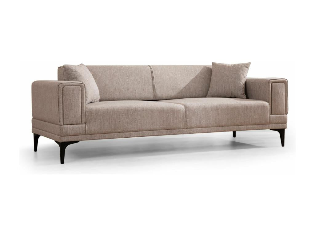 Vertice 3-seater convertible sofa in Doucezen canvas fabric