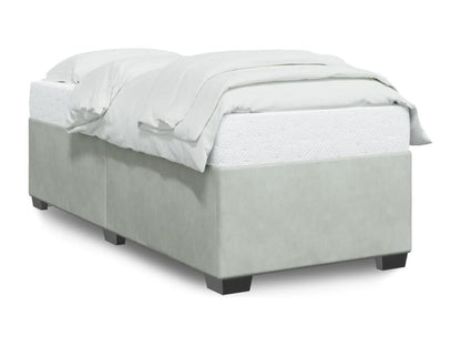 Light grey velvet bed frame (mattress not included) 90x190 cm
