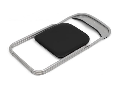 Doucezen Folding Chair, Space-Saving Chair, Guest Chair, Doucezen Eco-Leather Seat, 43x47x80 cm, Black