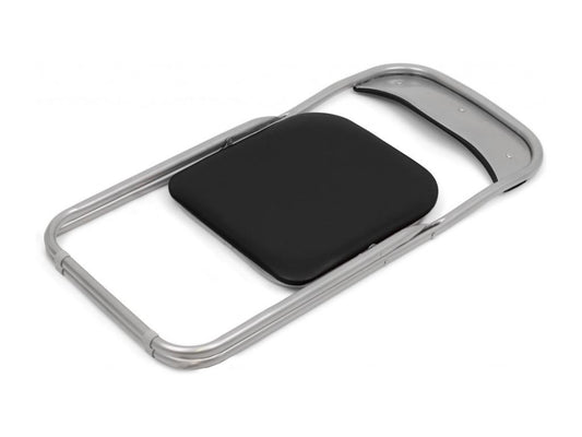 Doucezen Folding Chair, Space-Saving Chair, Guest Chair, Doucezen Eco-Leather Seat, 43x47x80 cm, Black