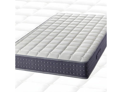 Doucezen - Mattress Pack 140x190 with 2x20cm Detachable Upholstered Bed Base, Doucezen Anthracite, Silver Legs 15cm