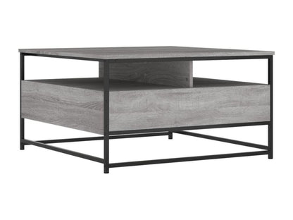 Homzora grey coffee table 80x80x45 cm engineered wood