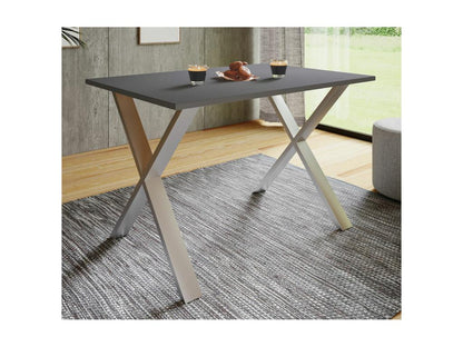 Doucezen dining table 80x80 anthracite silver color.