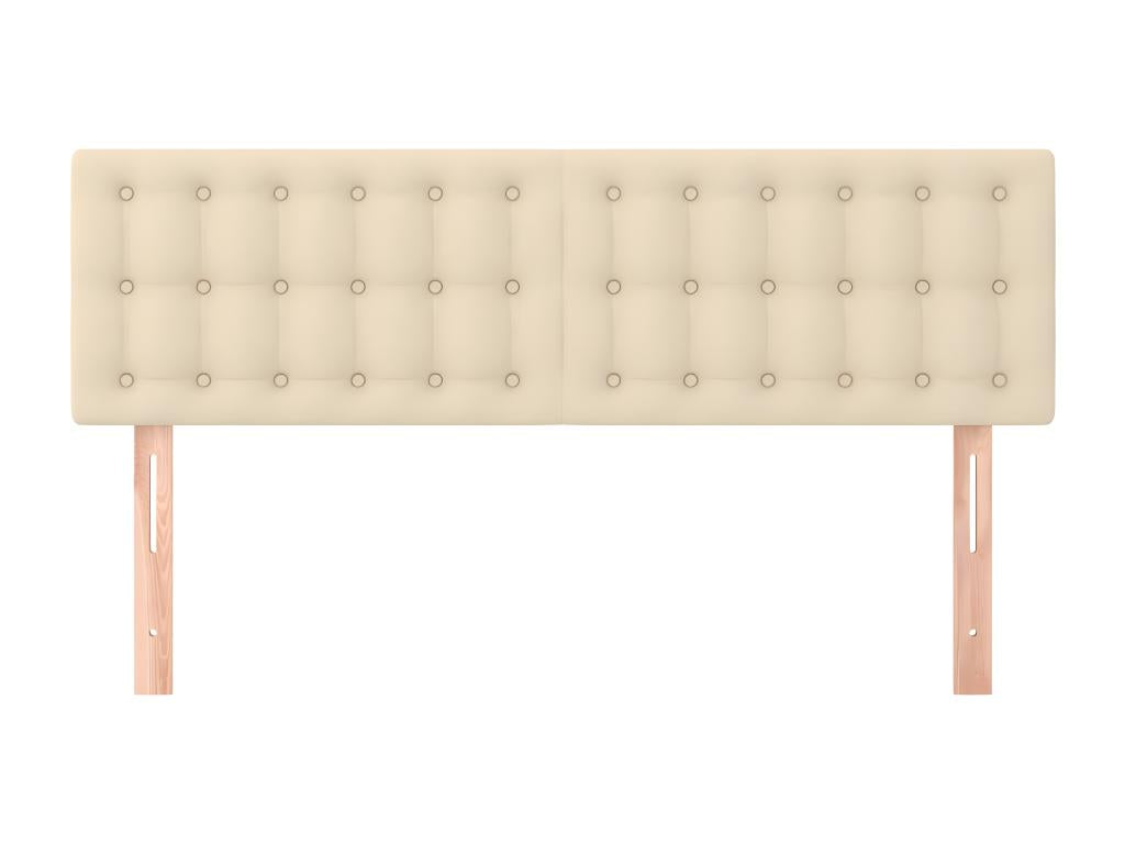 2-piece headboard set, cream color, 72x5x78/88 cm, fabric