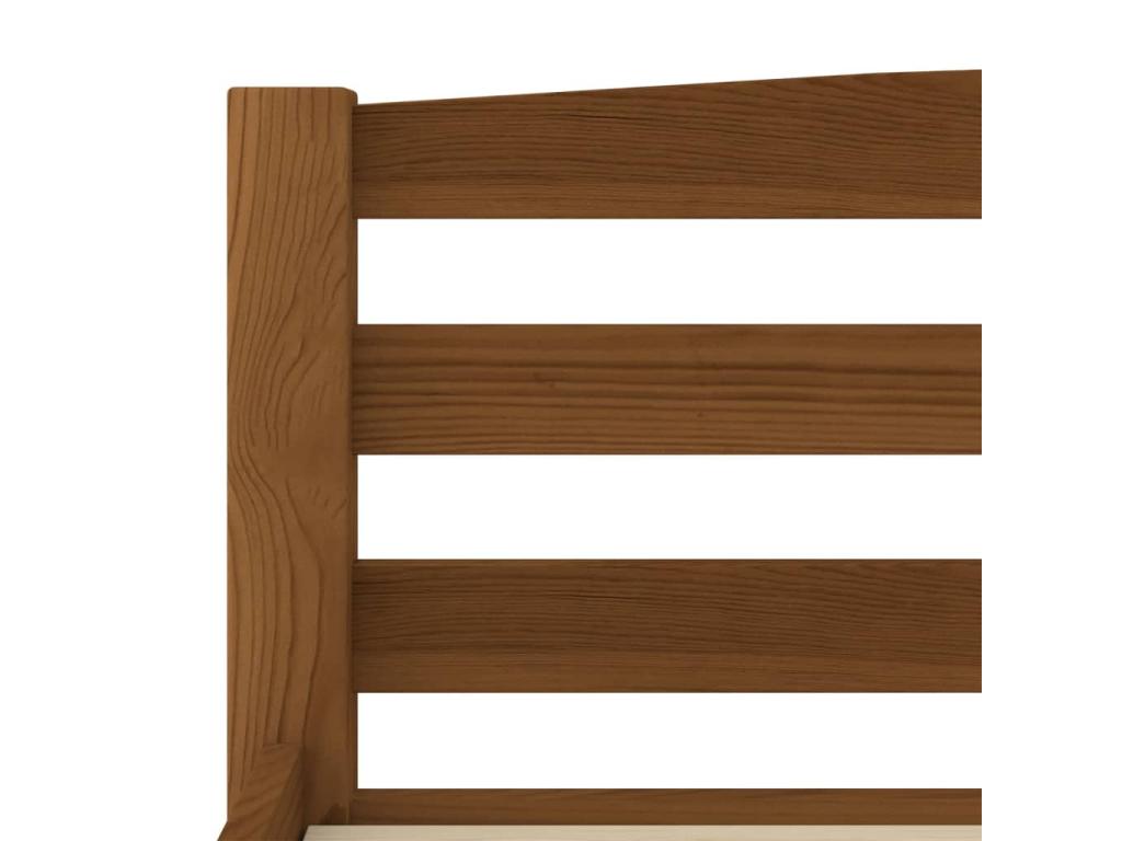 Honey brown bed, solid pine wood, 180x200