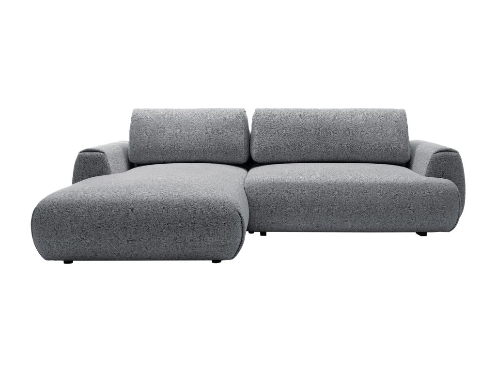 Doucezen Left-Hand Corner Sofa Bed in Textured Grey Fabric
