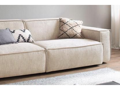Sofa - beige woven fabric - Doucezen
