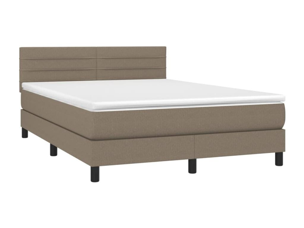 Homzora bed base with Homzora 140x200 cm mattress, fabric