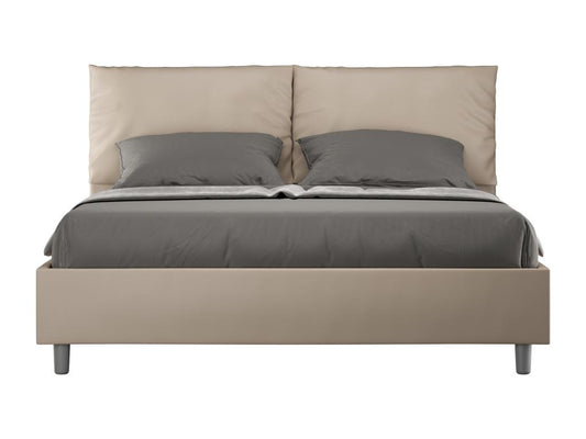 Homzora 160x210 Upholstered Storage Bed in Faux Leather